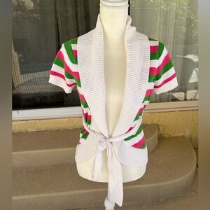 Baby Phat Y2K striped cardigan top